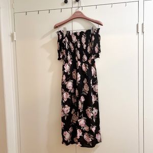 Topshop Floral Midi Dress